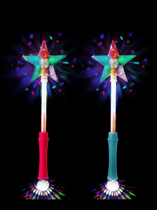 Multicolour Star Shape Light Up Wand pack of 2