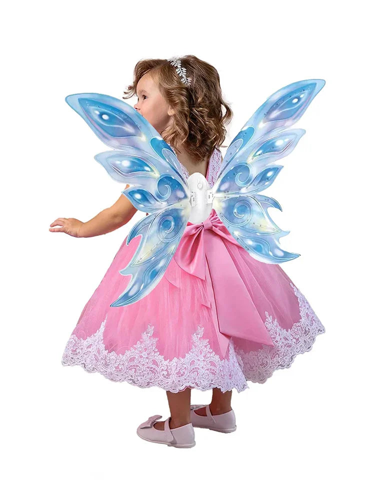 Musical Lightup Moving Butterfly Fairy Wings blue