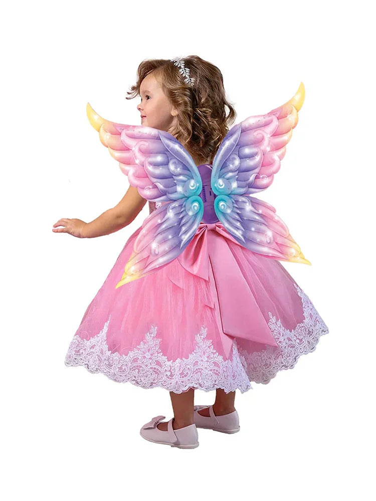 Musical Lightup Moving Butterfly Fairy Wings rainbow