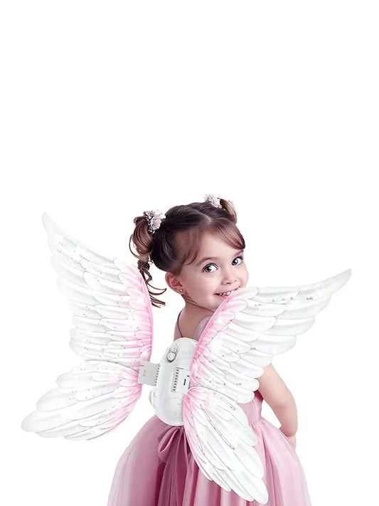 Musical Lightup Moving Butterfly Fairy Wings white