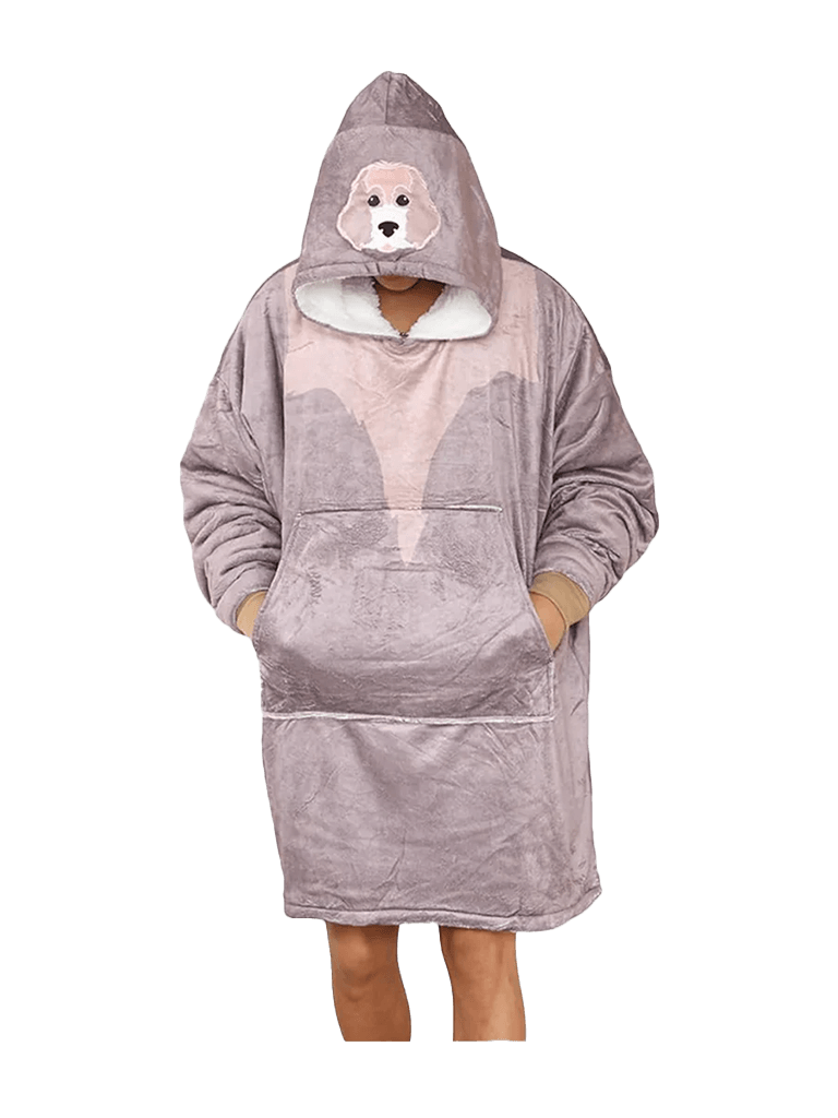 Adult Animal Face Hoodie Blanket - thefancydress.co.uk