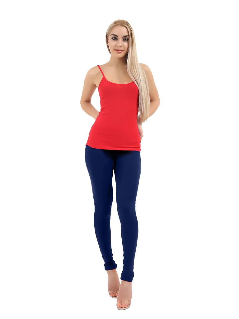 Navy Full Length Cotton Legging