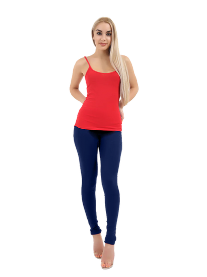 Navy Full Length Cotton Legging