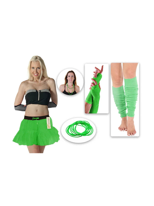 Neon Women's 80s 5Pcs Set green