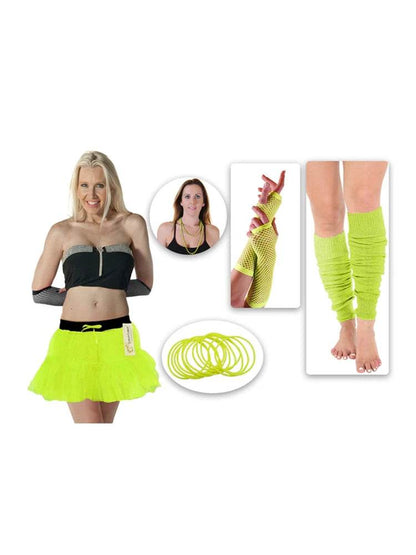 Neon Women's 80s 5Pcs Set - thefancydress.co.uk