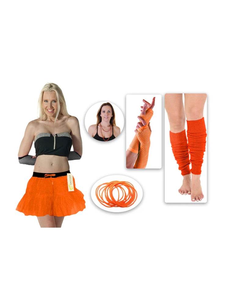 Neon Women's 80s 5Pcs Set - thefancydress.co.uk