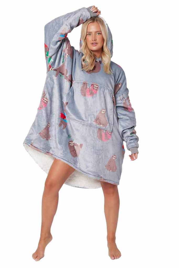 Adult Printed Hoodie Blankets - thefancydress.co.uk