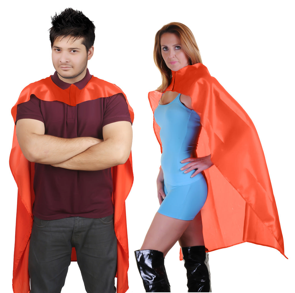 Orange Deluxe Satin Superhero Cape