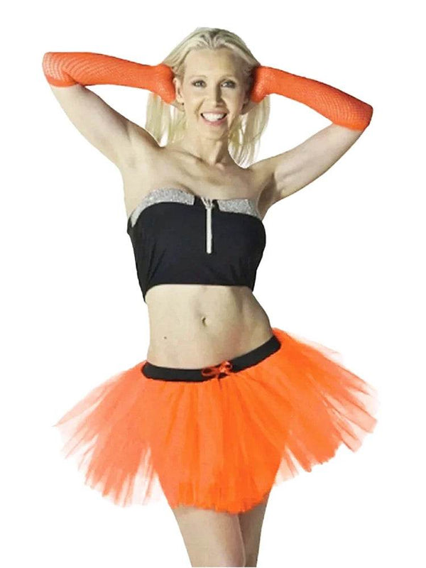 Ladies 1980s Fancy Dress Neon 3 Layers Tutu Skirt - thefancydress.co.uk