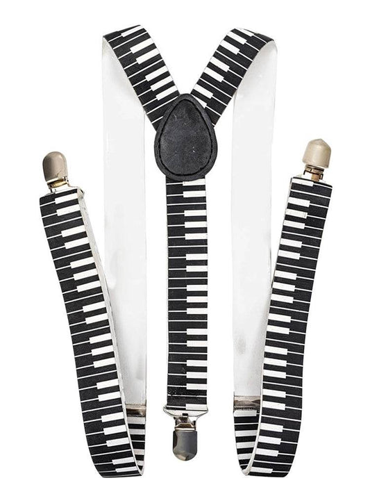 Piano Printed Braces (2.5 cm) - thefancydress.co.uk