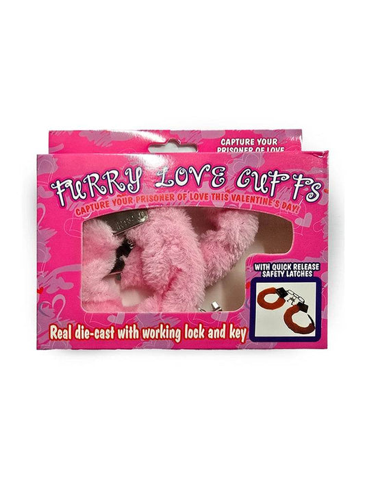 Pink Furry Handcuffs - thefancydress.co.uk