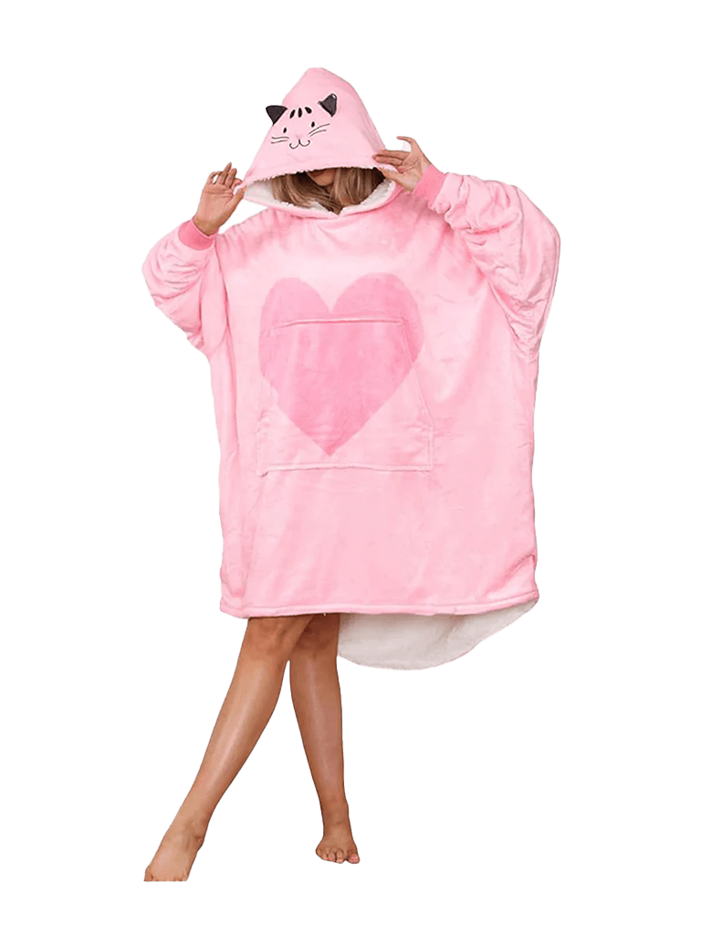 Adult Animal Face Hoodie Blanket - thefancydress.co.uk