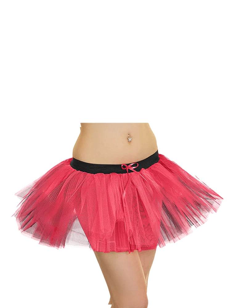 Ladies 1980s Fancy Dress Neon 3 Layers Tutu Skirt - thefancydress.co.uk