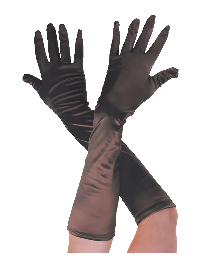 Plain Satin Long Gloves