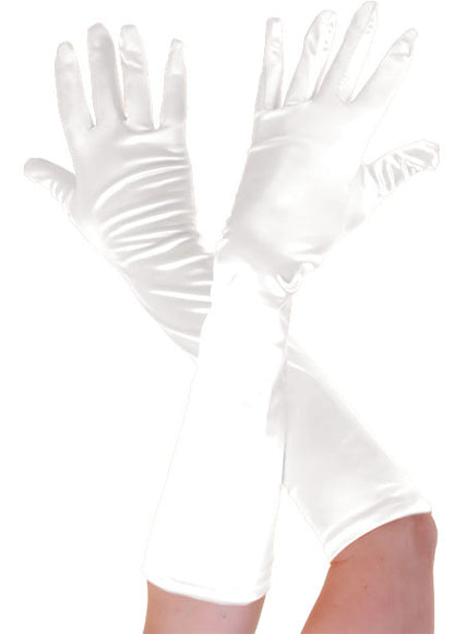 Plain Satin Long Gloves