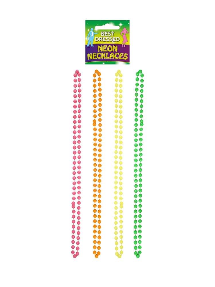 Plastic Bead Necklaces (Approx 48 Inches) - thefancydress.co.uk