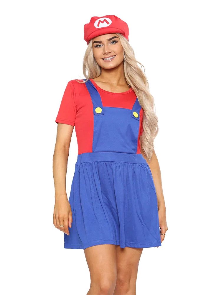 Plumber Bro Red/Blue Costume for Womens
