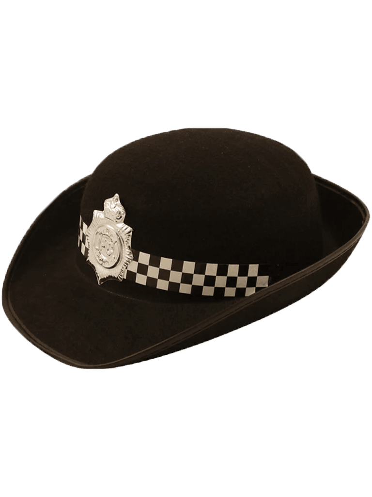Unisex Police Officer Hat Police Cop Uniform Head wear - thefancydress.co.uk