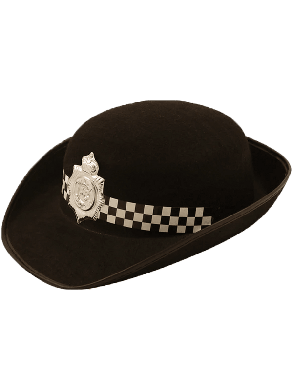Unisex Police Officer Hat Police Cop Uniform Head wear - thefancydress.co.uk