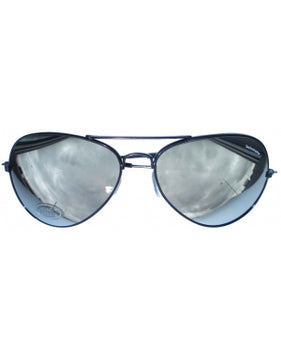 Unisex Metal Frame Aviator Fashion Glasses silver