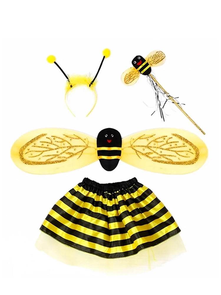 Princess 4PC Honey Bee Fairy Costume Set - thefancydress.co.uk