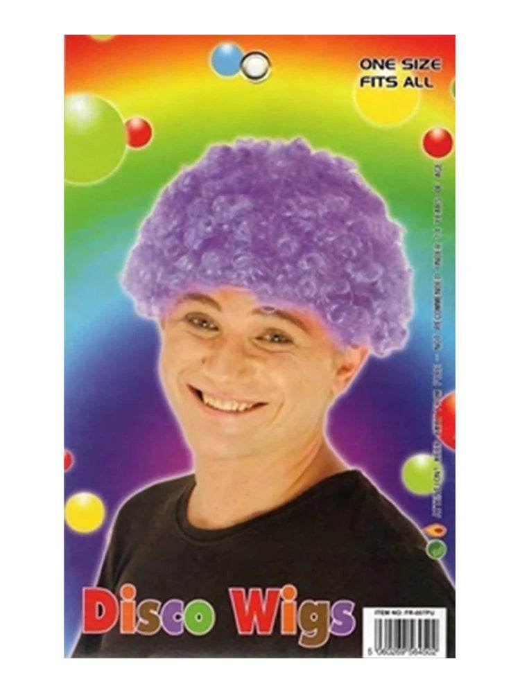Purple Afro Wig - thefancydress.co.uk