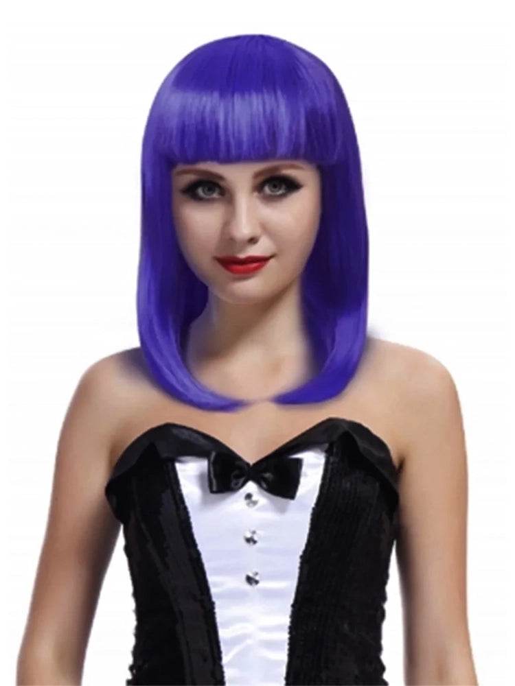 Purple Long Bob Wig - thefancydress.co.uk