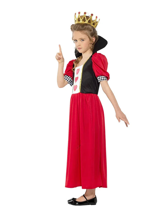 Girls Fairytale Queen Of Hearts Costume
