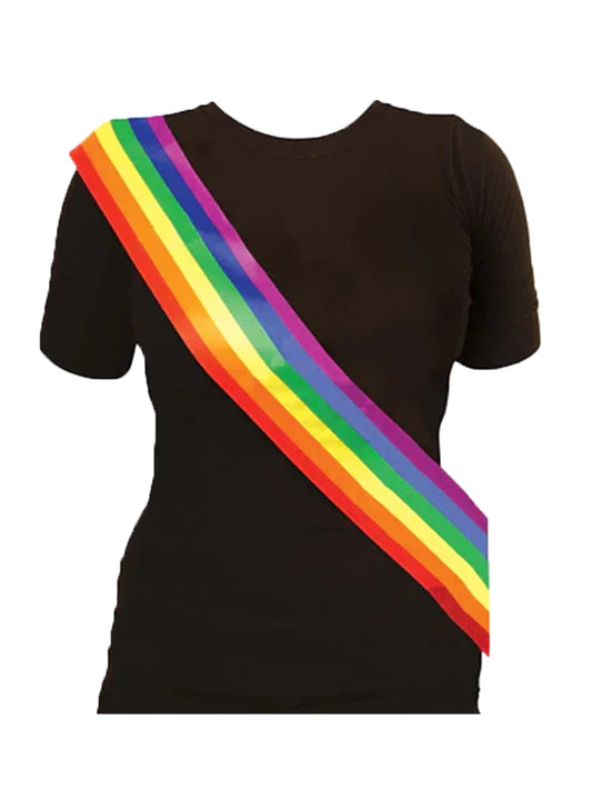 Rainbow Sash Gay Pride Fancy Dress Accessory