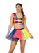 Ladies 1980s Fancy Dress Neon 3 Layers Tutu Skirt rainbow