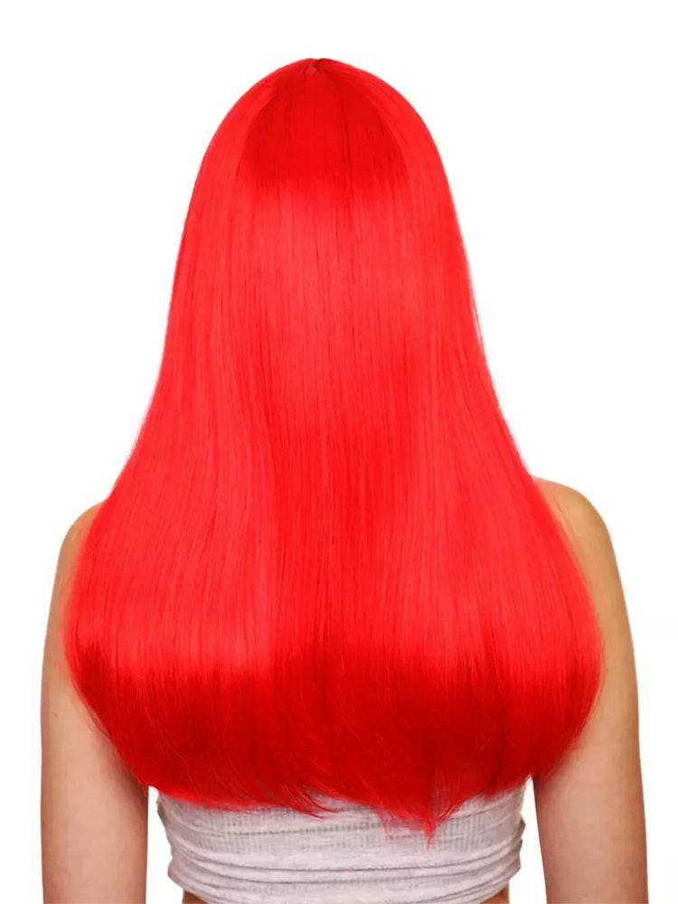 Red Long Bob Wig - thefancydress.co.uk