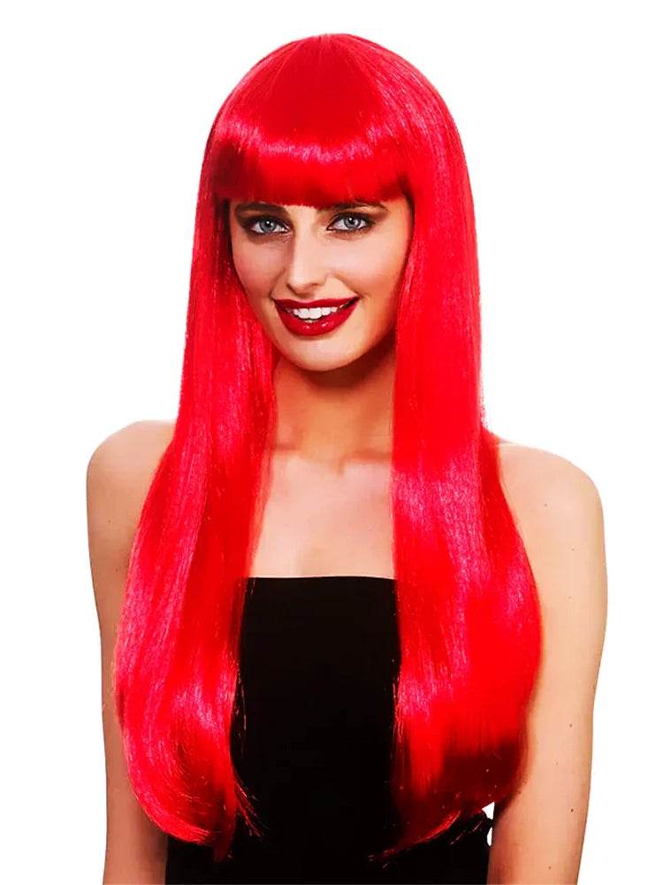 Red Long Bob Wig - thefancydress.co.uk
