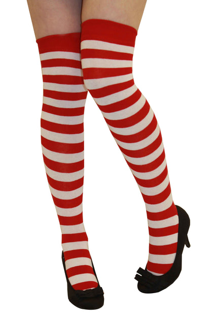 Striped Over The Knee Socks (15 Colours)