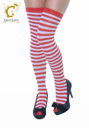 Crazy Chick Stripe Stocking