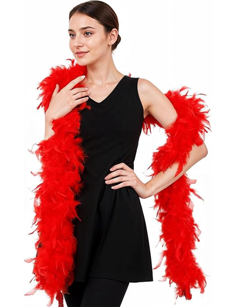 Red Feather Bow