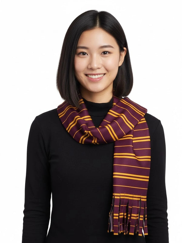 Unisex Wizard Marron Yellow Scarf For Adults And Kids (Pack)