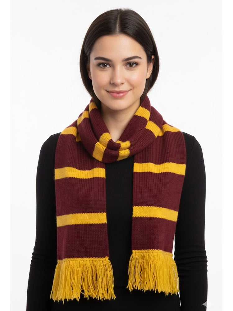 Unisex Wizard Marron Yellow Scarf For Adults And Kids (Pack)
