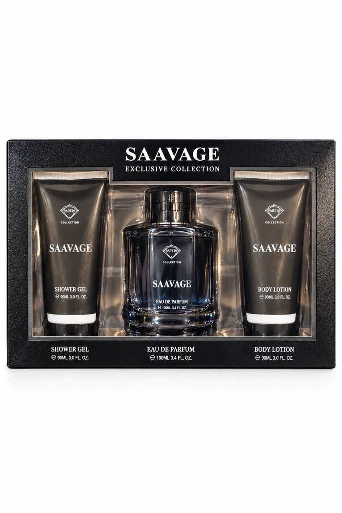SAVAGE Exclusive Collection Eau De Perfume With Shower Gel & Body Lotion (Set of 3 Pcs)