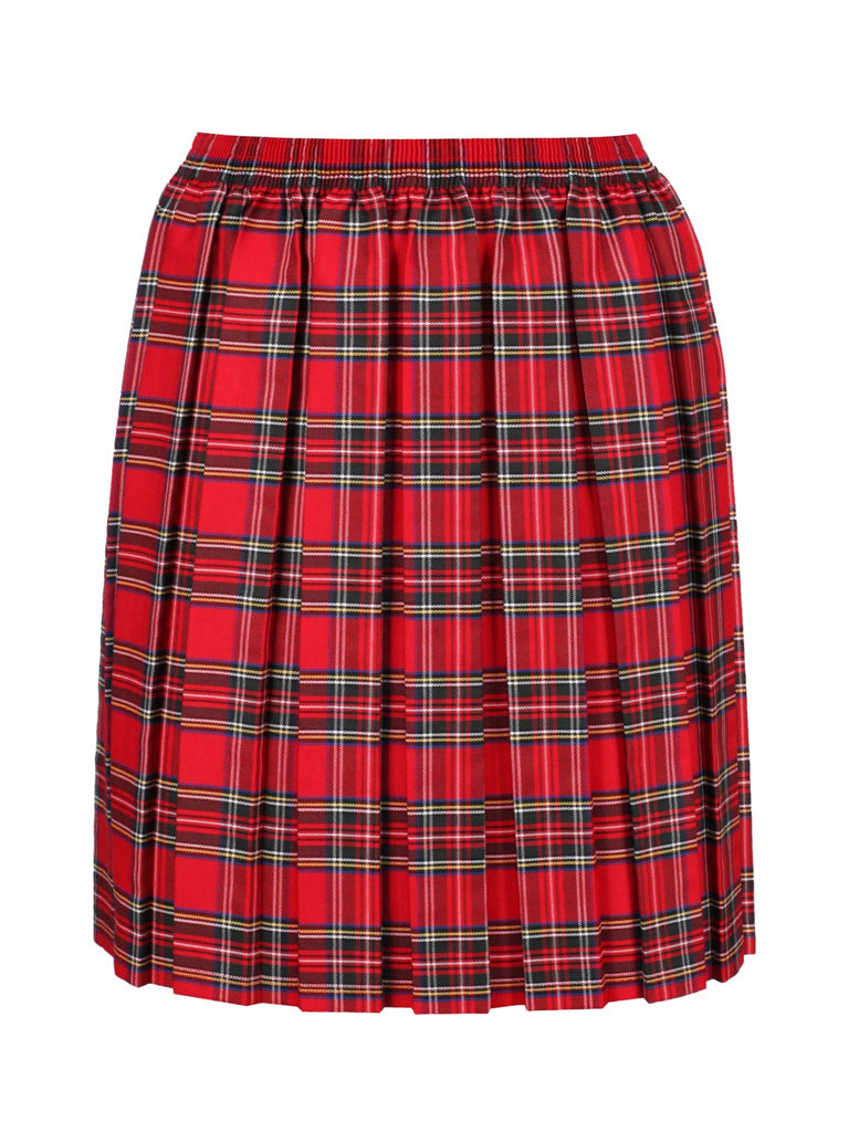 Girls Box Pleated Tartan Skirt