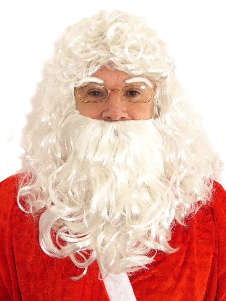 Santa Wig with Beard & Eyebrows - thefancydress.co.uk