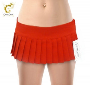 Sexy Adult Plain Mini Pleated Skirt School girl