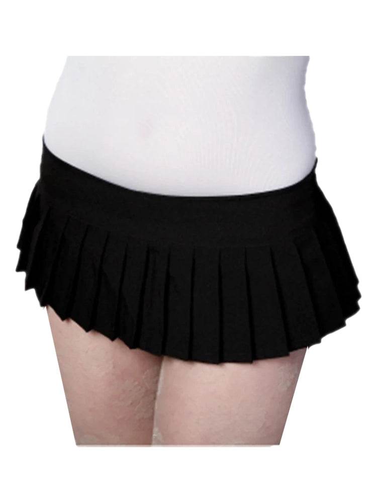 Sexy Adult Plain Mini Pleated School Girl Skirt - thefancydress.co.uk