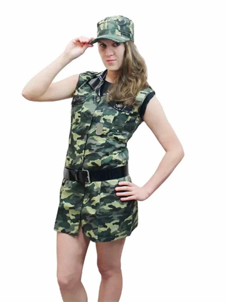 Sexy Women Camouflage Costume Set - thefancydress.co.uk