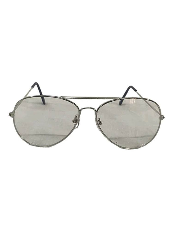 Unisex Rose Gold and Silver Frame With Clear Lens Glasses - thefancydress.co.uk