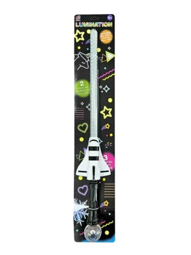 Spaceship Shape Light Up Sword - thefancydress.co.uk
