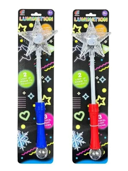 Multicolour Star Shape Light Up Wand - thefancydress.co.uk