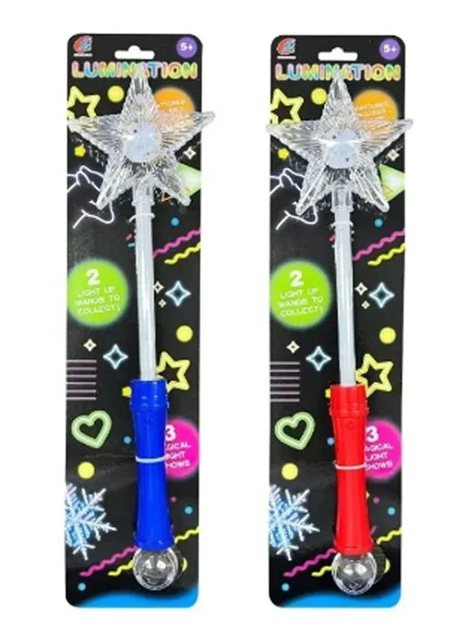 Multicolour Star Shape Light Up Wand pack of 2