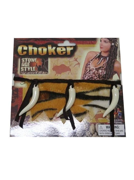 Stone Age Cavewoman Choker - thefancydress.co.uk
