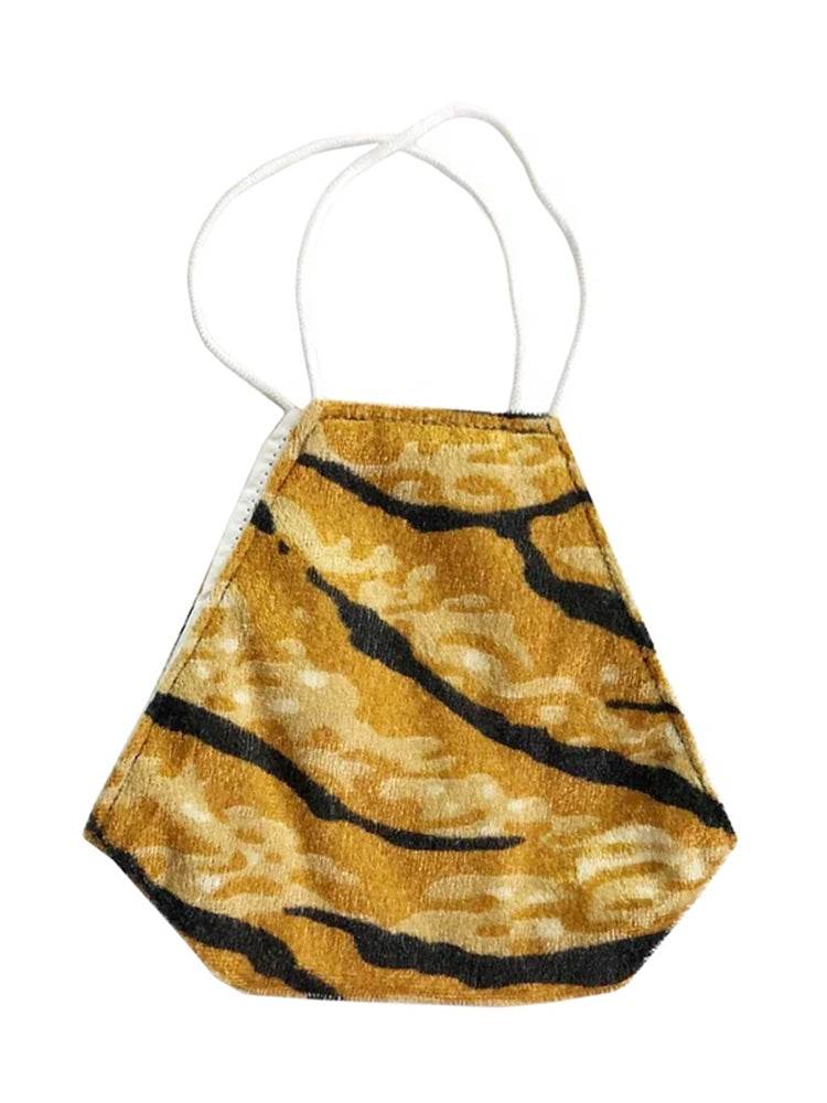 Tiger Print Face Covering Mask - thefancydress.co.uk