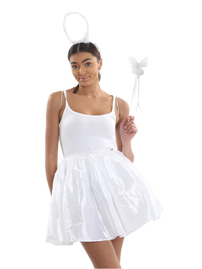 White Ladies Satin Tutu Skirts